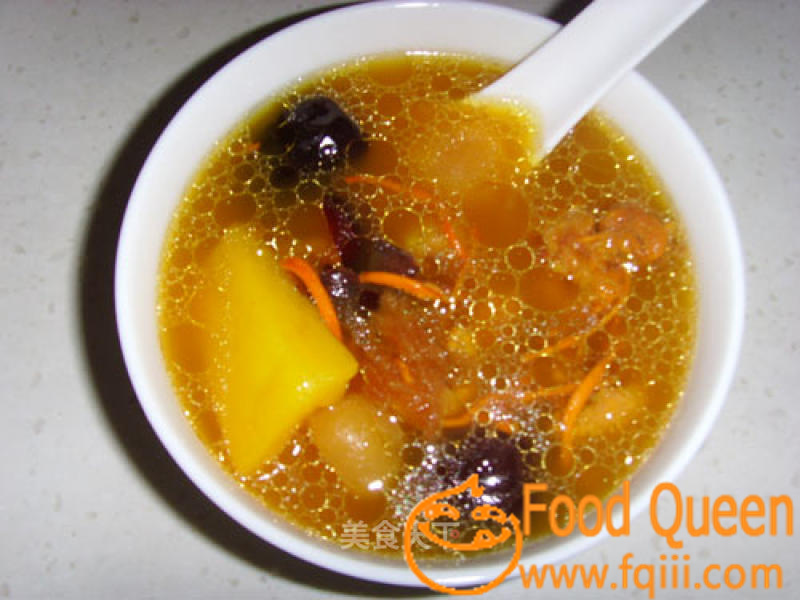 How to cook duck soup with cordyceps flower